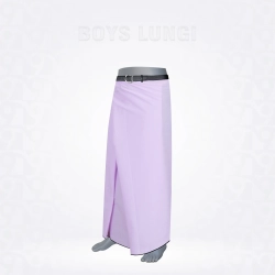 Boys Black Border Line White Lungi